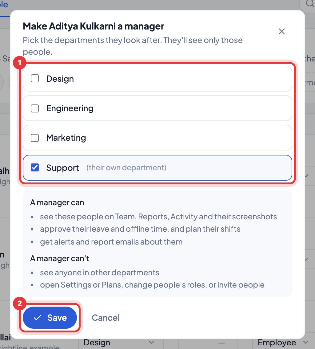 Making someone a manager