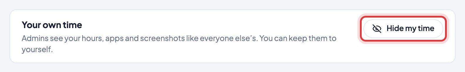 Settings → Permissions → Your own time